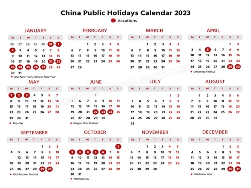 Holidays in China in 2023, A Full List Is Here!