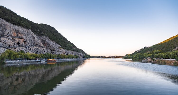 The landscape of Longmen Grottoes