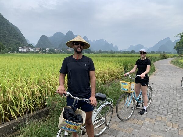 giro in bici in campagna di yangshuo