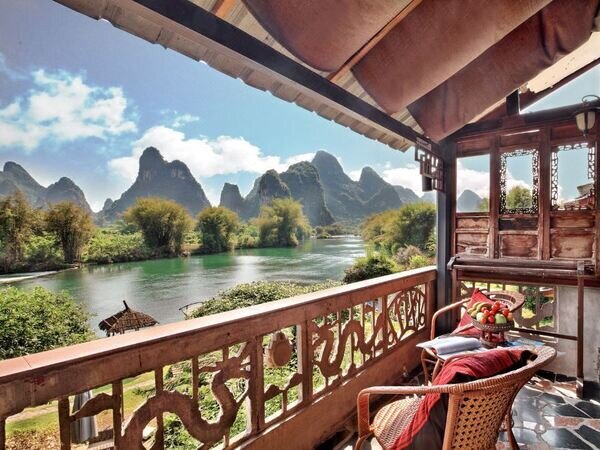 Hotel inmitten der Karstlandschaft