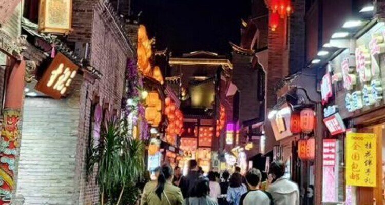 Guilin East-West Lane at night