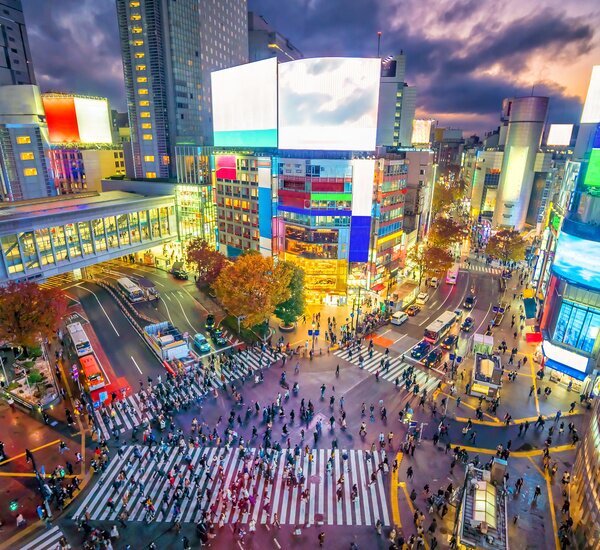 the cross road in Tokyo