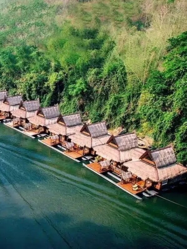 Spend the night in a Thai floating house