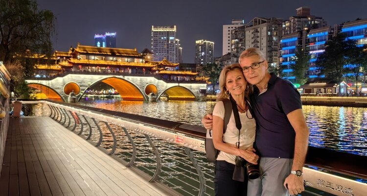 the nightview of Chengdu City