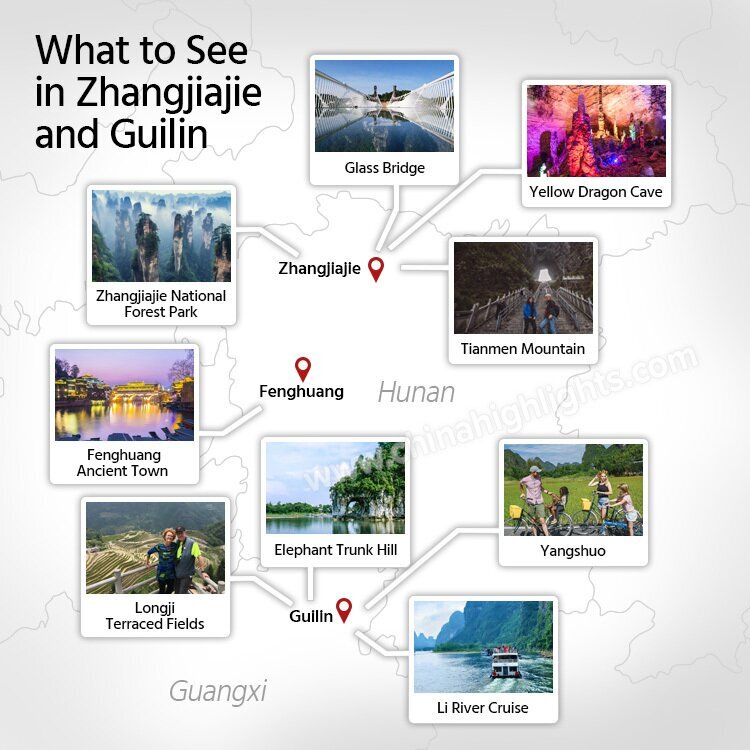 What to see in Zhangjiajie and Guilin