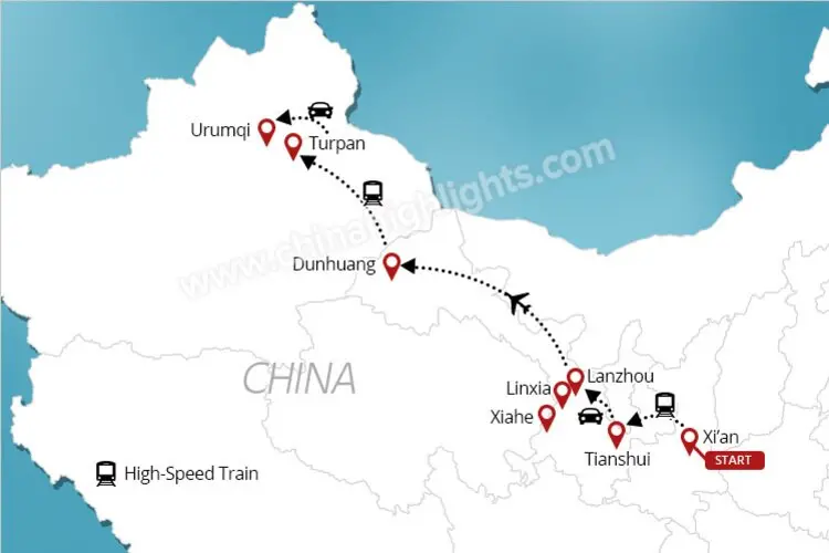 Suggested Route of Silk Road