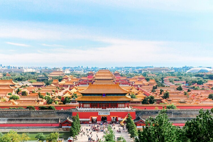 Panorama de Ciudad Prohibida desde el Parque Jingshan