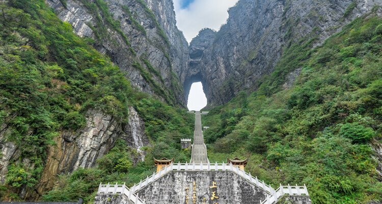 Tianmen Cave and 999 stairs, Tianmen Mountain, Zhangjiajie, Hunan Province, China