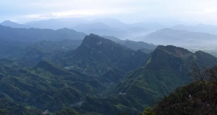 View of Qingcheng Mountain from Laojun Pavilion