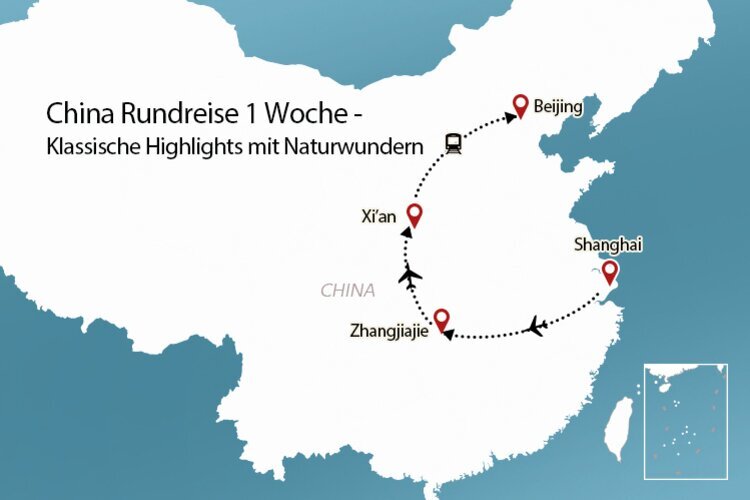 China Reiseroute 10 Tage