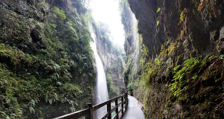 waterfall on the valley