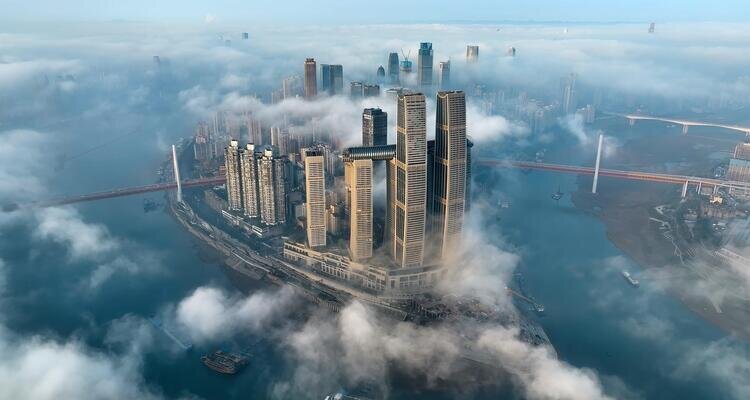Chongqing in the fog
