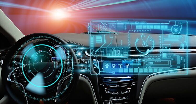 Driverless car scene