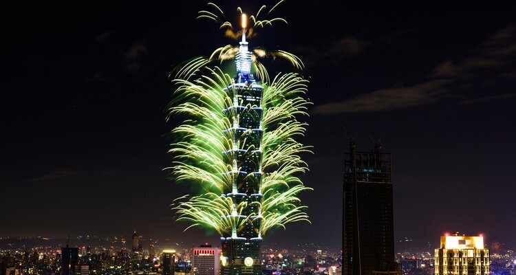 New Year's Eve Firework Show at Taipei 101