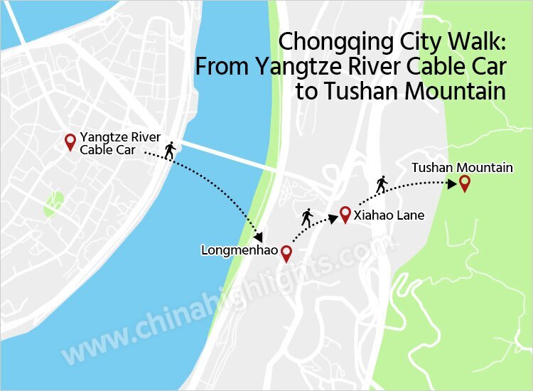 Chongqing City Walk map