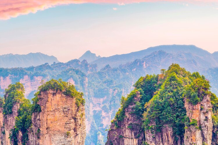 Autumn scenery of Huangshizhai in Zhangjiajie, Hunan