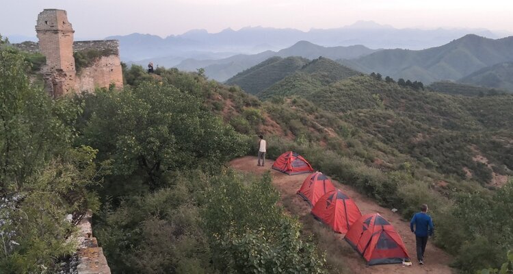 camp on the Great Wall