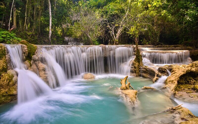 Kuang-Si-Wasserfall