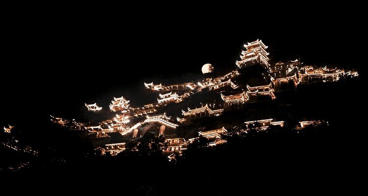 Wangxian Valley night view