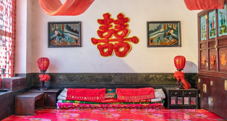 The room of a traditional Chinese marriage