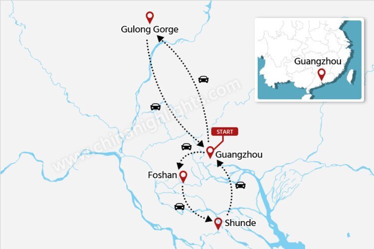 Spring Blossoms Tour Map