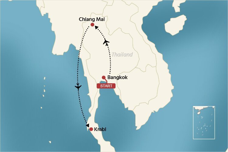 10-tägige Thailand-Reiseroute