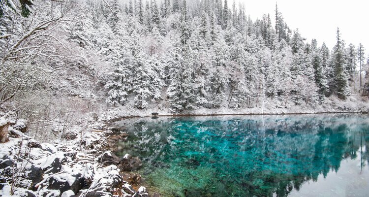 Five-Colored Pool with some snow