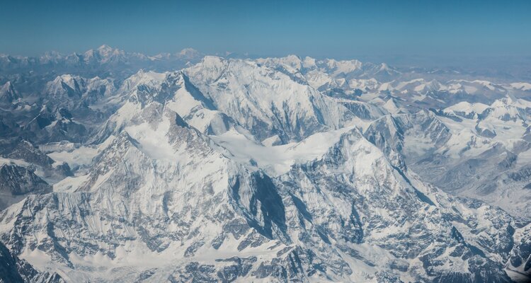 Aerial view from Kathmandu flight to Lhasa