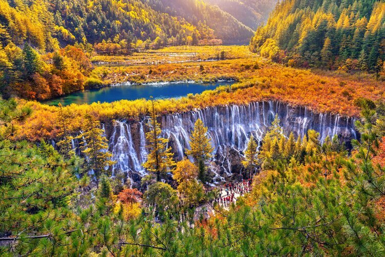 La Vallée de Jiuzhaigou en automne