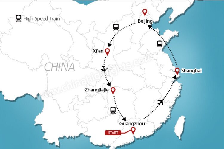 china tour map