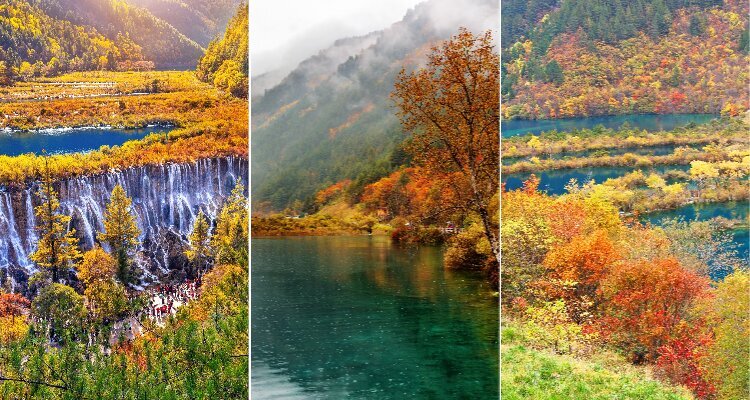 Nuorilang Waterfall, Tiger Lake and Shuzheng Lakes