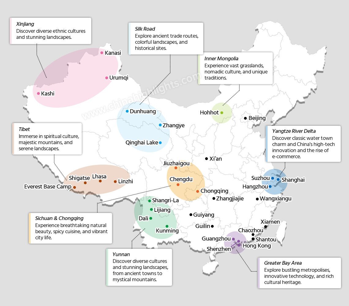 Top Destinations for 8 Days in China