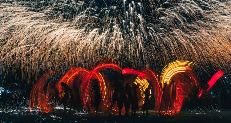 Fire Dragon in Spring Festival