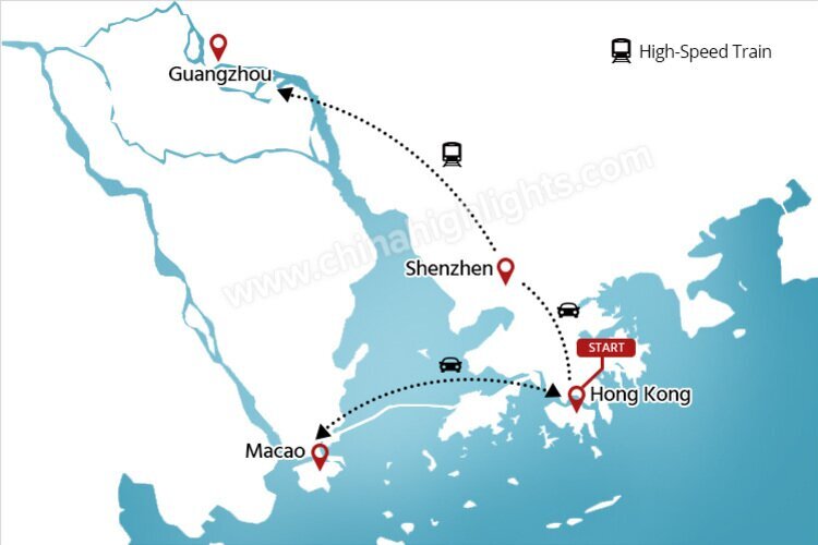 Greater Bay Area Tour Map