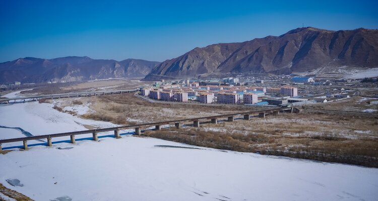 View North Korea from Tumen Port