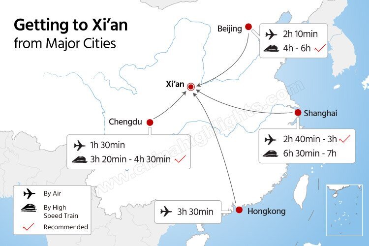 西安へのアクセス