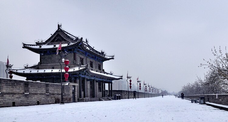 Snow Scene of the City Wall