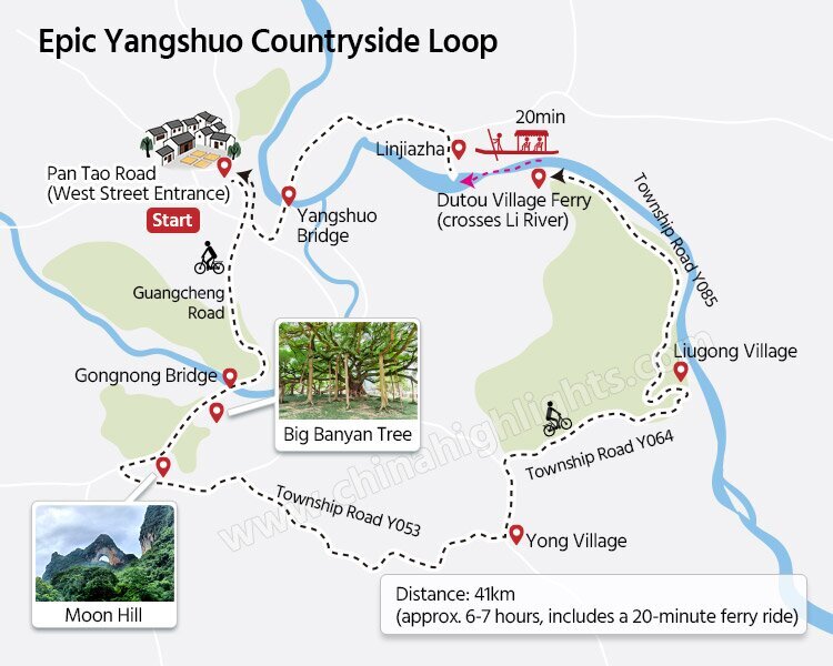 Epic-Yangshuo-Countryside-Loop Guilin Cycling Route recommended only for hardcore cyclists