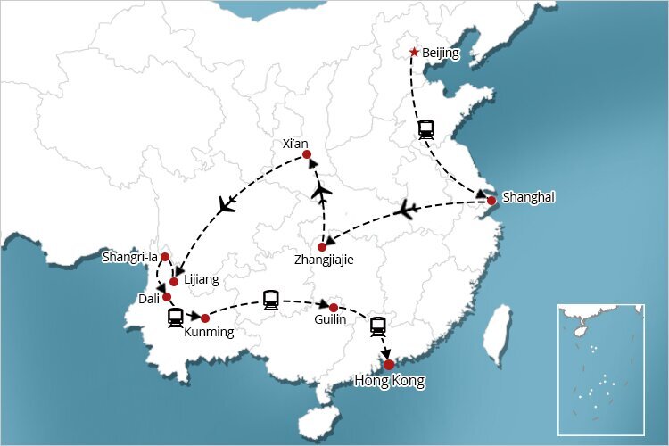 carte circuit chine 21 jours