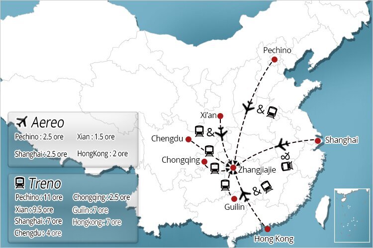 Come arrivare a Zhangjiajie