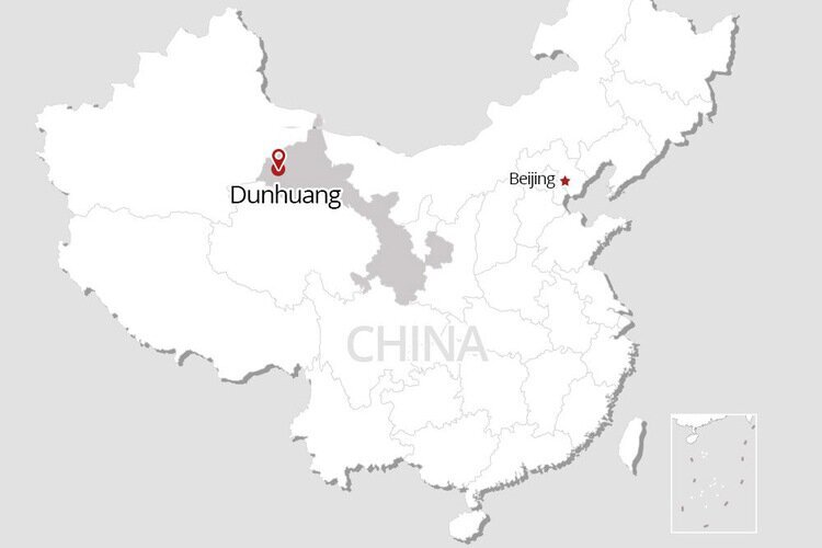 張掖＆敦煌旅行地図