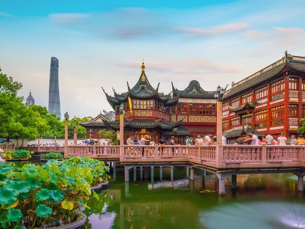 Shanghai Tower und Yu-Garten