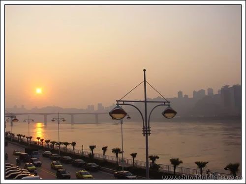 Tramonto a Chongqing