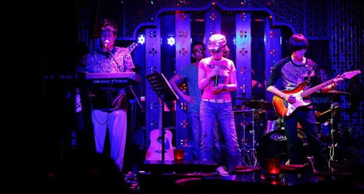 Resident singer in the bar