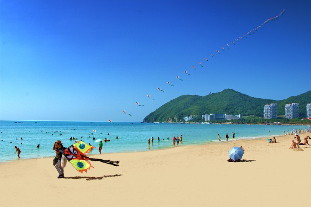 Spiaggia di Sanya a Hainan durante l’inverno