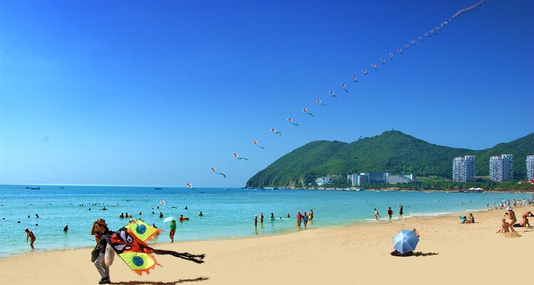 Spiaggia di Sanya a Hainan durante l’inverno