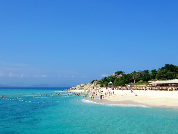 Isla Wuzhizhou en Sanya, China