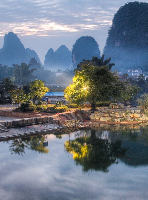 Guilin y sus paisajes naturales junto al río Li